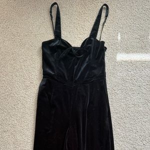 Abercrombie & Fitch Velvet Bow Jumpsuit